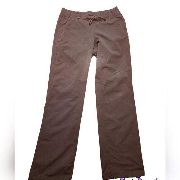 ATHLETA SIZE 4 BLACK TRACK PANTS WITH POCKETS TIE WAIST - Picture 2 of 8